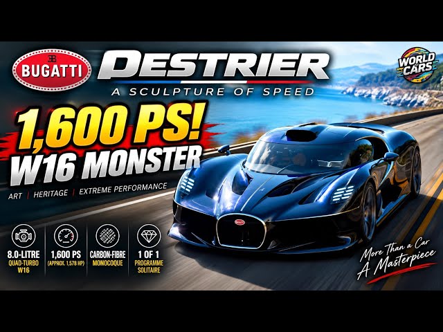 Bugatti Destrier: 1,600 PS W16 One-Off Hypercar | A Sculpture of Speed 