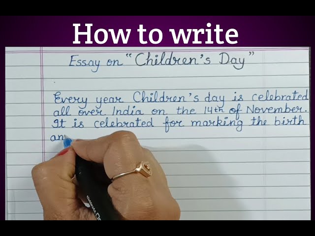 Essay on Children's Day l Children's Day essay writing l Children's Day essay in English
