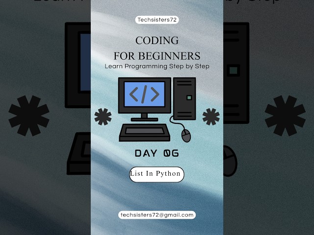 Day 6: What is list in Python?? #pythonprogramming #coding #obe #techsisters #python #academicsystem