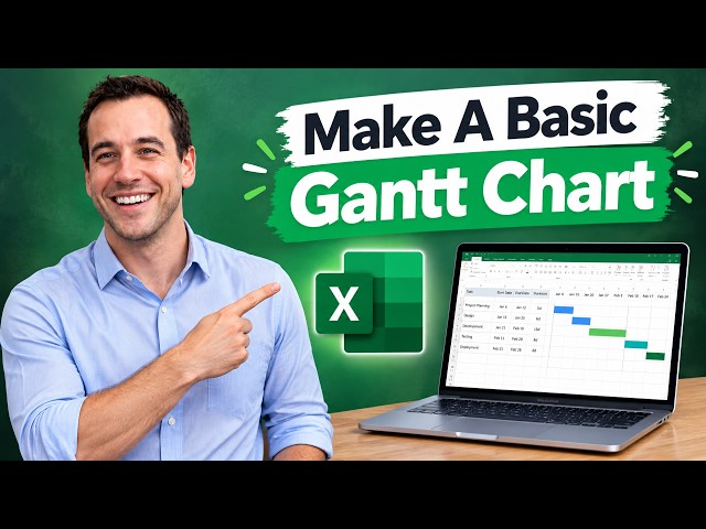 Gantt Chart Excel Tutorial | How To Make A Basic Gantt Chart In Microsoft Excel [2026 Guide]