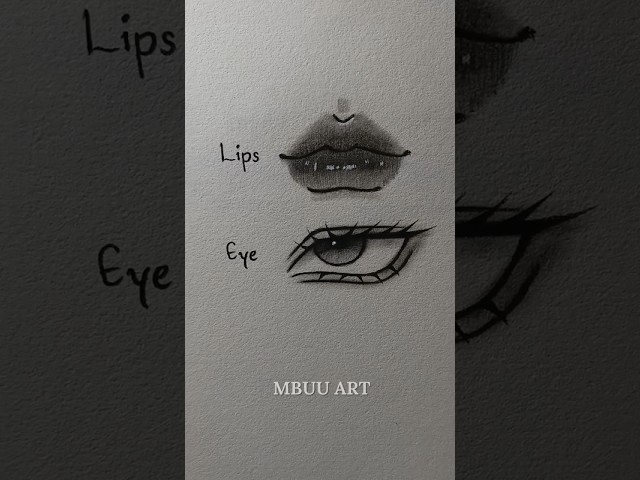 How to draw Lips and Eye✏️ #drawing #tutorial #howtodraw #sketch #art #shorts