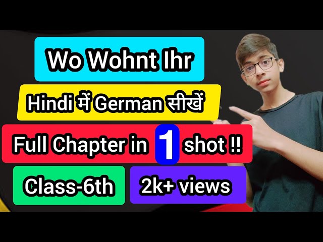 Wo Wohnt Ihr II module 1II lektion 4 class 6th II हिंदी में जर्मन सीखें II