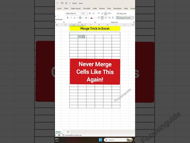 Stop Using Merge Cells! 😱 Discover Merge Across in Excel 🚀 | Excel Tips & Tricks