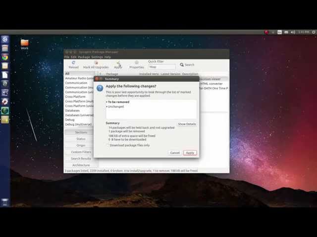 Using Synaptic Package Manager