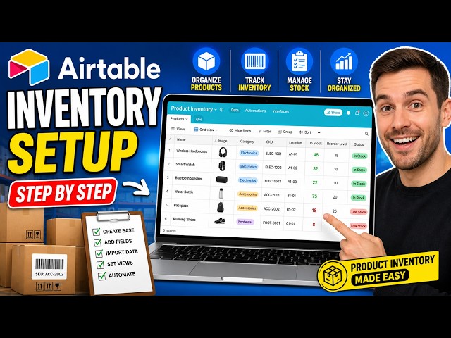 How to setup Airtable bases for product inventory management - Step By Step