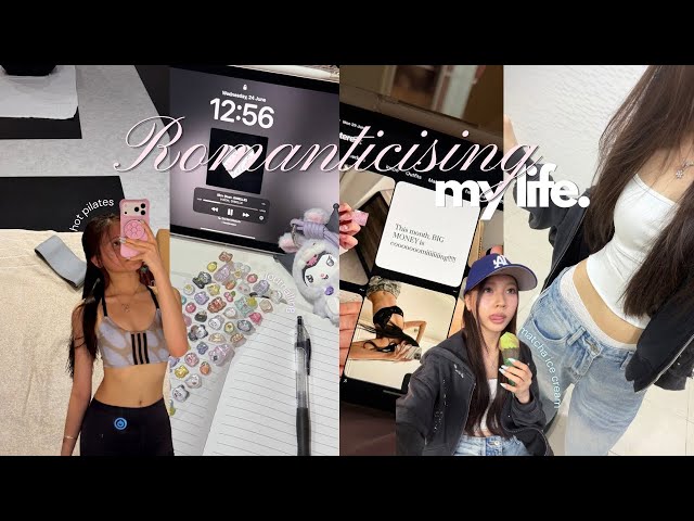 how i romanticize my life 🤍: hot pilates, journalling, eating yummy desserts etc