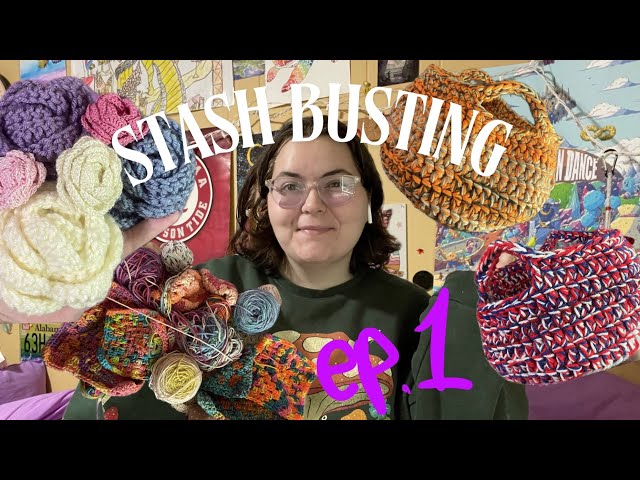 Stash busting my yarn collection | ep. 1 crochet