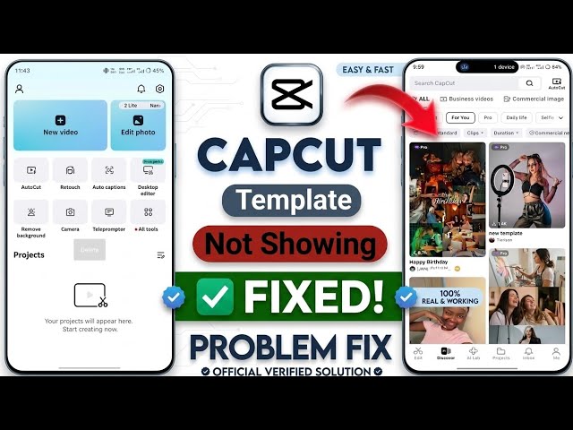 CapCut Template Not Showing Problem Fix 2026 | CapCut Template Not Appearing 😱 100% Working