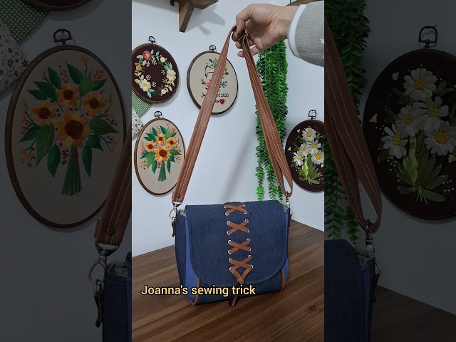Easy way to sewing stylish patchwork totebag:how to sew patchwork handbag (Sewing idea)#shorts #diy