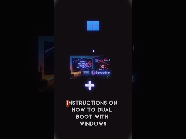 Switch Between Bazzite + Windows | 2 Easy Methods ! #shorts #dualboot #steamos #windows