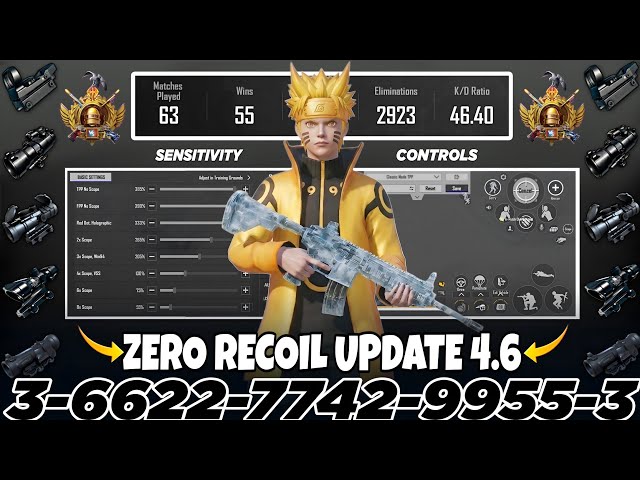 NEW UPDATE 4.6 CODE 🔥 PUBG MOBILE/BGMI SENSITIVITY SETTINGS 2026 | BEST SCOPE SENSITIVITY SETTINGS✅