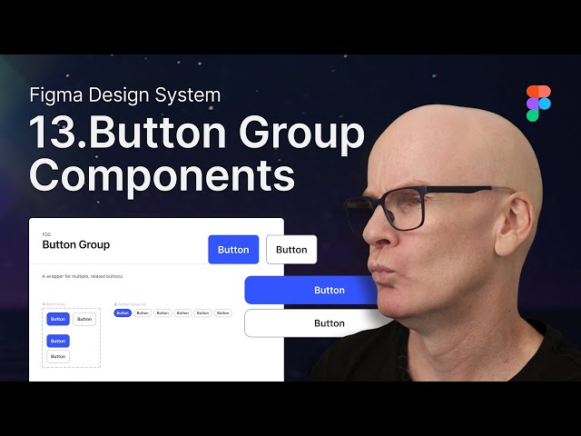 Figma Design System: 13 Button Group Components