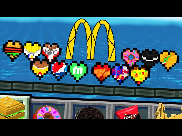 Minecraft but there's Food Hearts