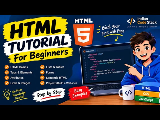 HTML Tutorial for Beginners 2026 🚀 | Learn HTML from Scratch |
