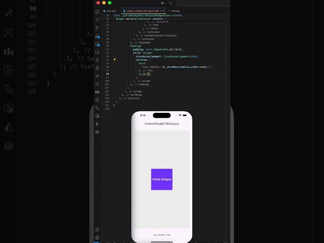 #Flutter CustomSingleChildLayout Widget