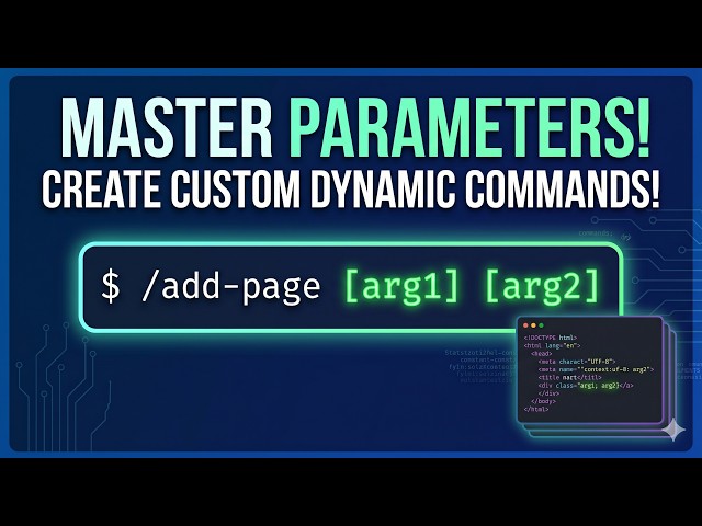 Claude Code Tutorial 5 || Create Dynamic Custom Commands