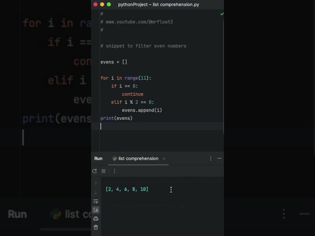 What is LIST COMPREHENSION in python? #coding #programming #python