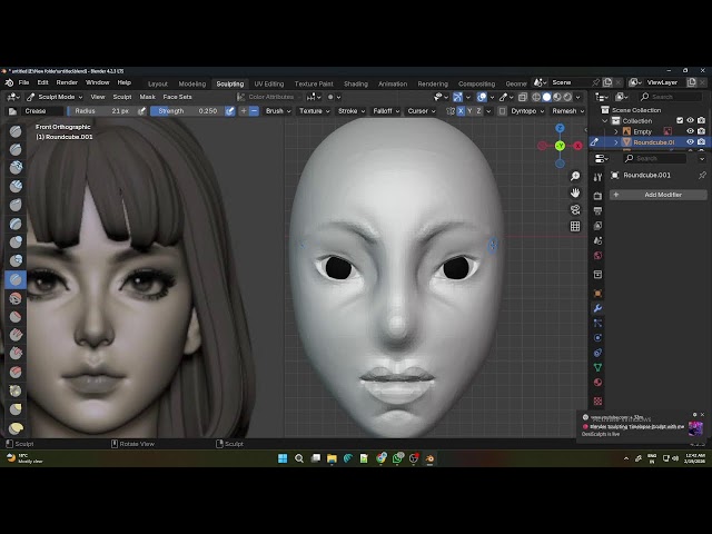 Blender Sculpting Timelapse |Sculpt with me