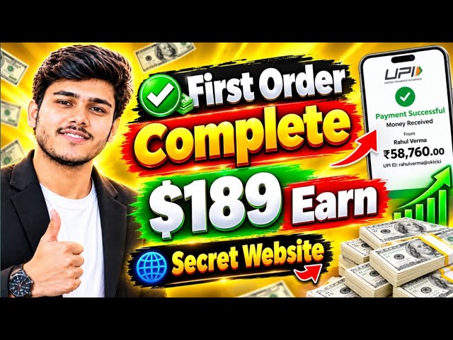 My First Order Complete & Earned $189 💰  For Clint  Free AI Tool  Real Payment Method Proof  | Game