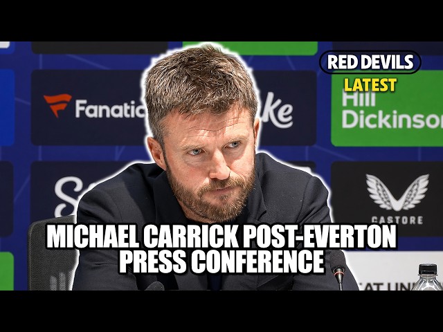 Michael Carrick on late heartbreak, Marcus Rashford and defence | Everton 2-2 Manchester United