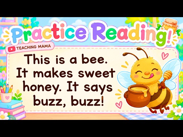 LET'S READ! | PRACTICE READING SIMPLE PARAGRAPH | LEARN TO READ ENGLISH FOR KIDS | TEACHING MAMA