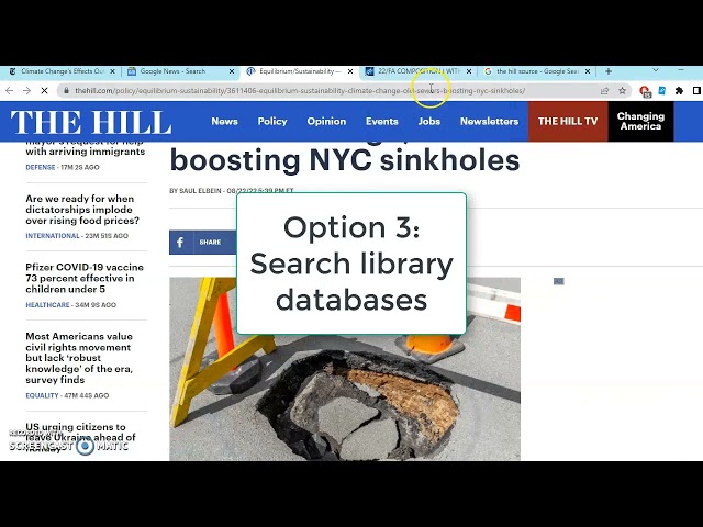 Find a news article for a research paper