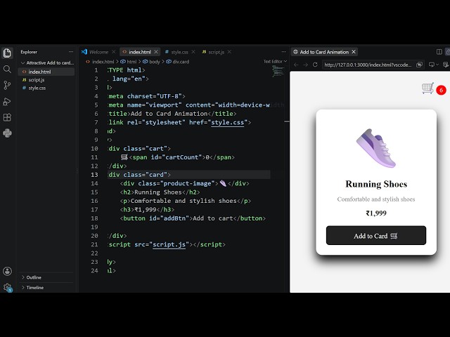 Creating an Animated Add to Cart Button with HTML, CSS and JavaScript