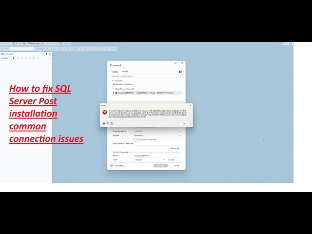 SQL Server Post Installation Issues FIXED! | Common Errors & Solutions | SQL Server Troubleshooting