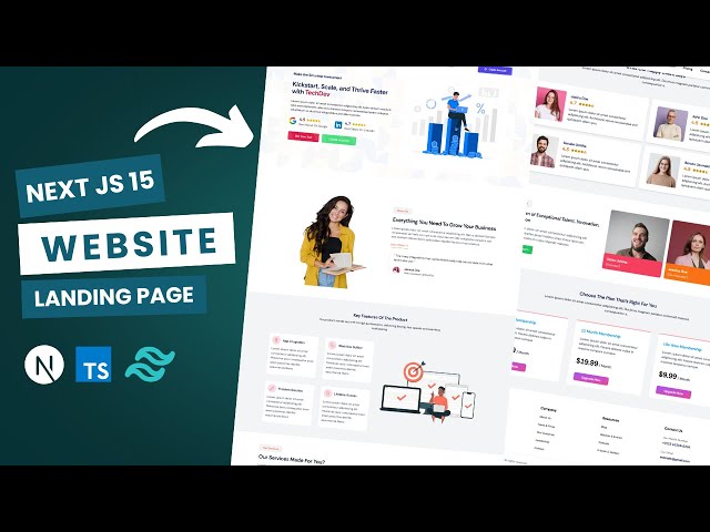 Build a Responsive Next.js 15 Website with TypeScript & Tailwind CSS