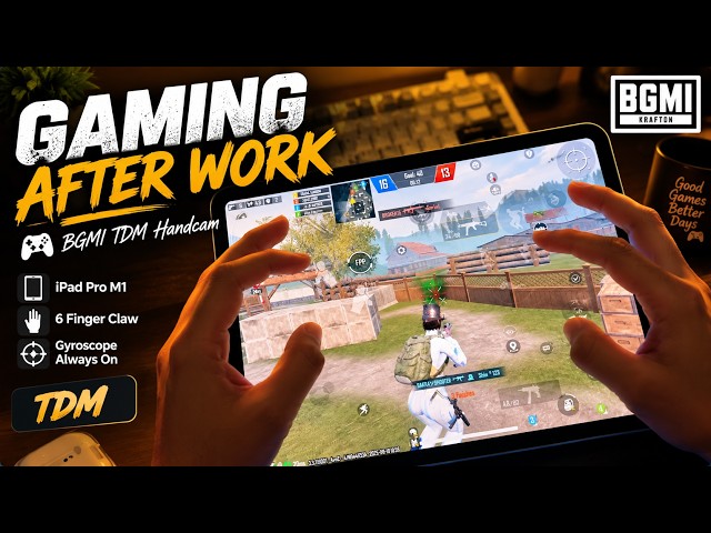 Gaming After Work 🎮 | BGMI TDM Handcam on iPad Pro M1 | 6 finger