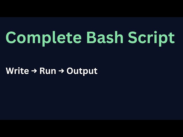Bash shell script how it works | beginner  #9