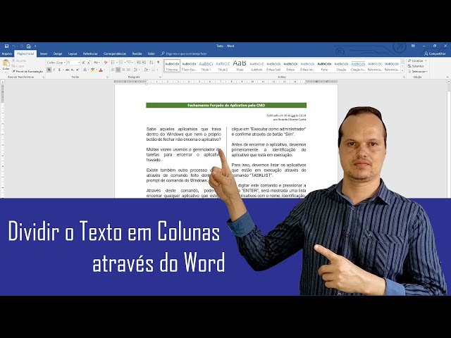 How to Split Text into Columns in Word