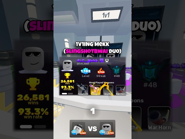 1v1ING Mekk!!! Slingshotbwai NEXT??? 👀 #roblox #robloxpvp #robloxrivals #gaming #robloxedit