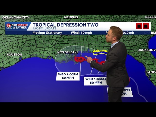 Tracking Tropical Depression Two, Alert Days Tuesday-Wednesday