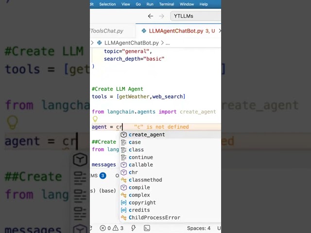 How to create Langchain Agent with tools #llm #agenticai #shorts #viralshorts