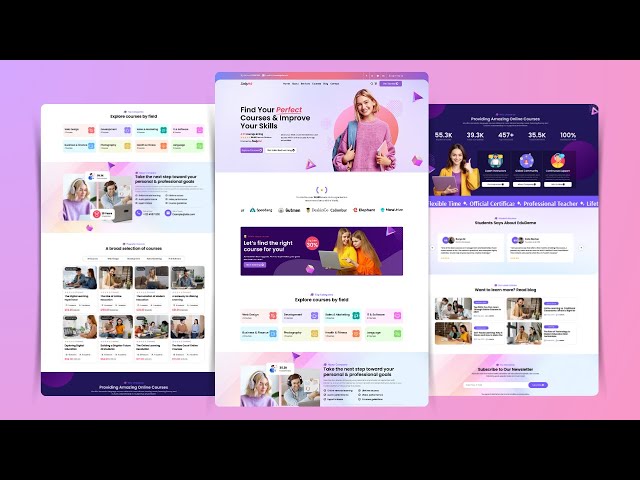 Modern Educational Landing Page | educational Website HTML CSS and JavaScript
