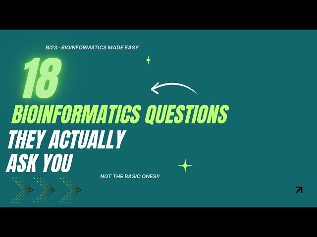 Bioinformatics Interview Questions 2026: 18 Real Questions Asked in Interviews & Internships