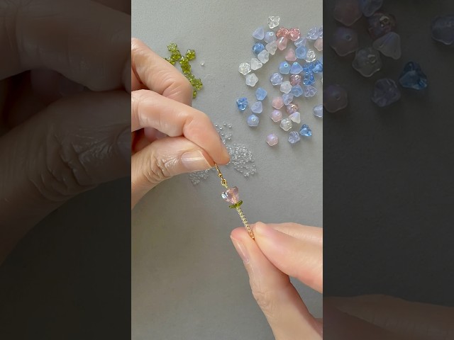 Make Beaded Flower Bud Earrings with Me #beadingtutorials