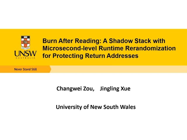 A Shadow Stack with Microsecond-level Runtime Rerandomization for Protecting Return Addresses