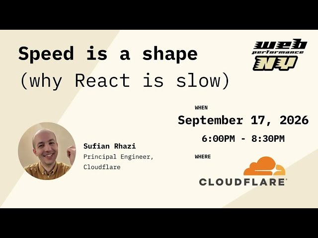 Speed is a shape (why React is slow)