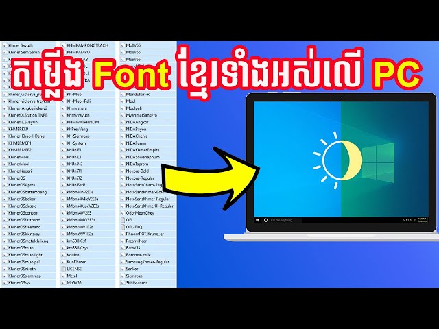 How to Install All Khmer Fonts on Your PC - Install All Khmer Unicode Fonts on PC