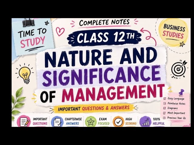 Class-12• Business Studies •Nature and significance of management •Complete handwritten notes #like 
