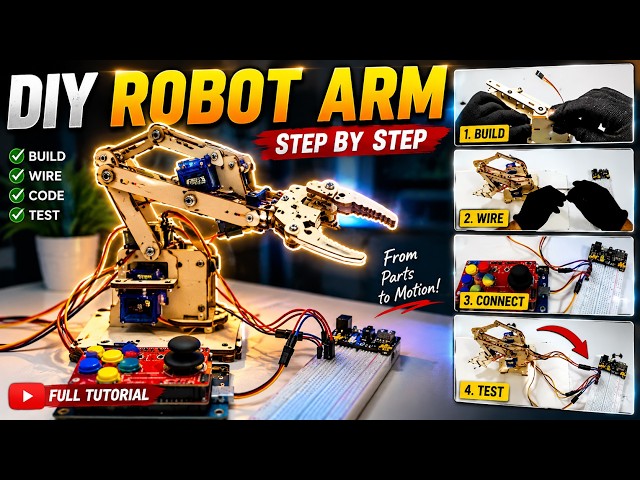 Joystick Robot Arm with Record & Playback | Arduino