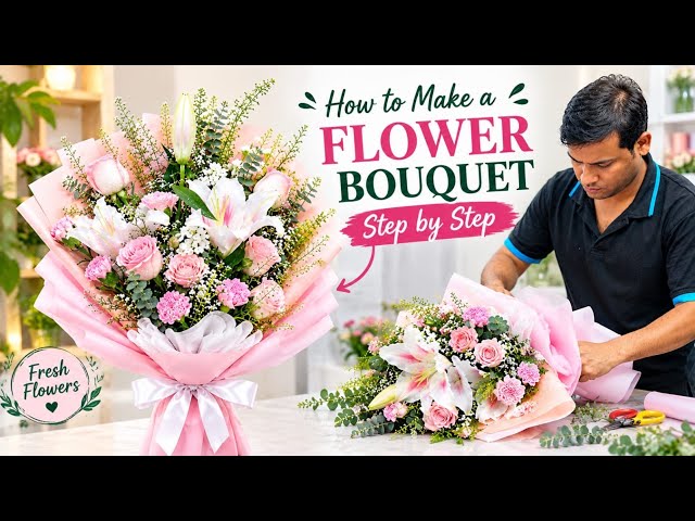 How to Make a Flower Bouquet | Professional Florist Step-by-Step Tutorial