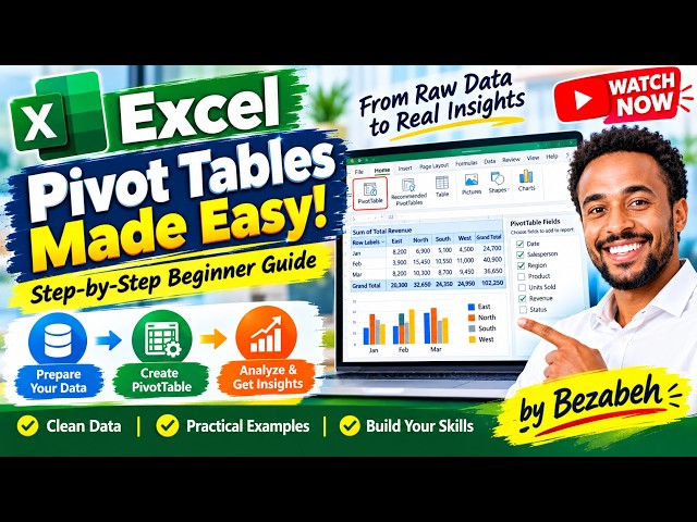 Excel Pivot Tables Made Easy: Step by Step Beginner Guide Length: ~10 minutes