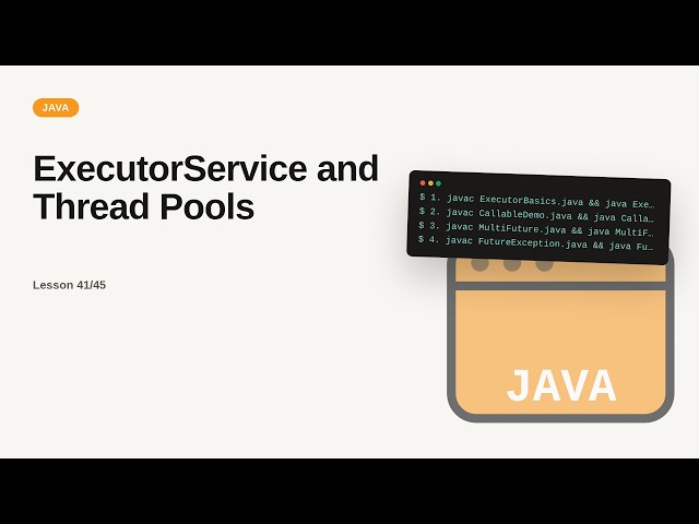 ExecutorService and Thread Pools | Java Tutorial