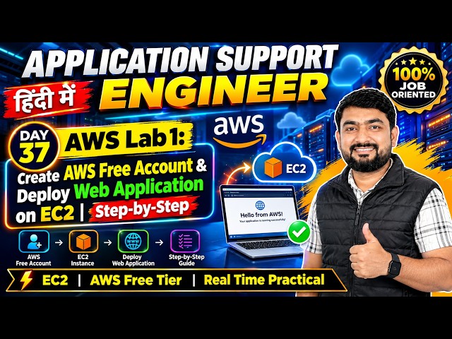 Day 37 AWS Lab 1 Create AWS Free Account & Deploy Web Application on EC2 | Step-by-Step L1 and L2