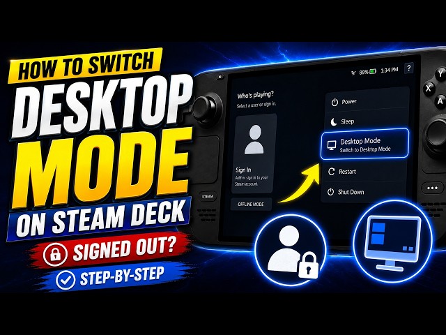 How To Switch Steam Deck to Desktop Mode When Signed Out
