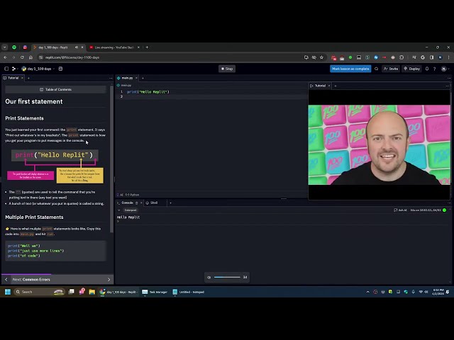 Replit 100 Days of Code - Python - Days 1 - 23