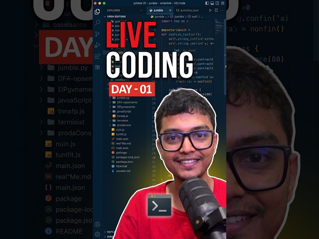 Day 01 of Learning Full Stack Devlopment & System Design (Live Coding)